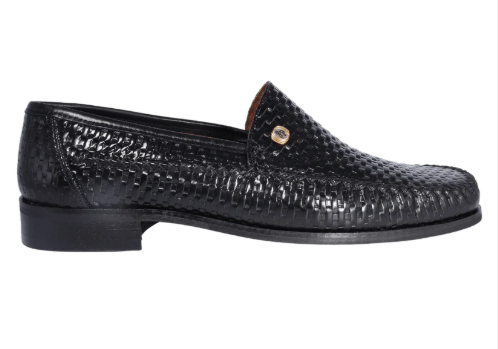 John Drake Leather Black Mocassin