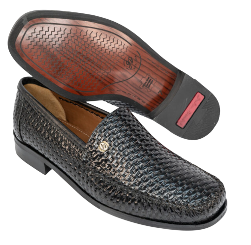 John Drake Leather Black Mocassin