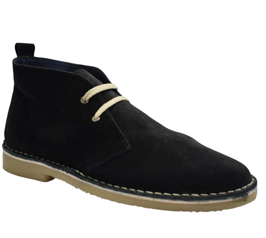 TEGO Black Vellie Boot Suede