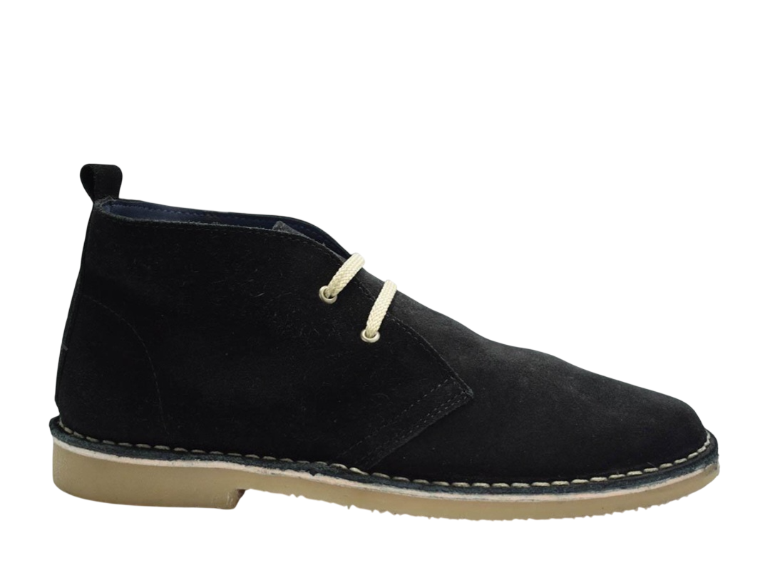 TEGO Black Vellie Boot Suede