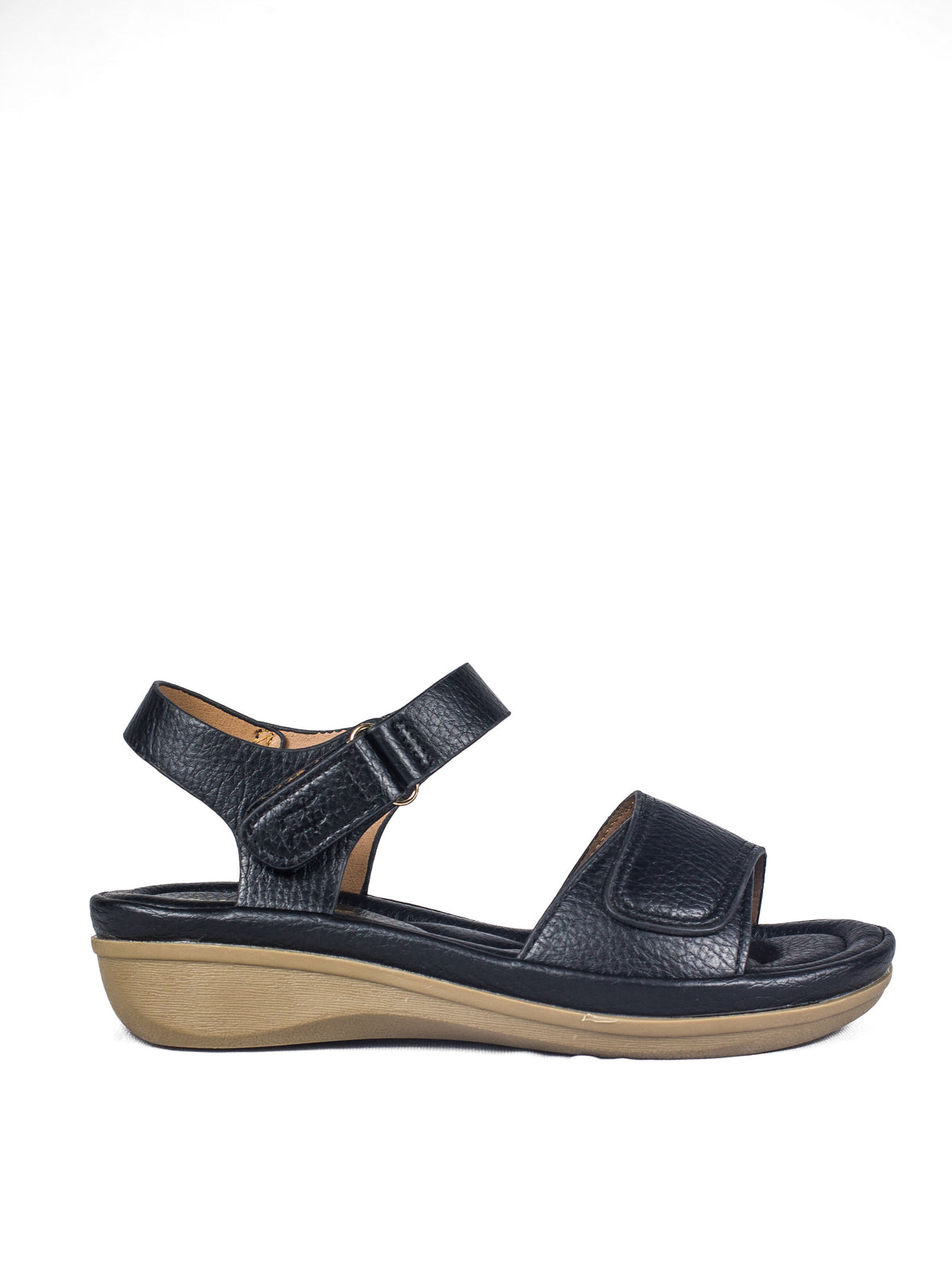 Ladies Foot Flex Platform Sandals Black