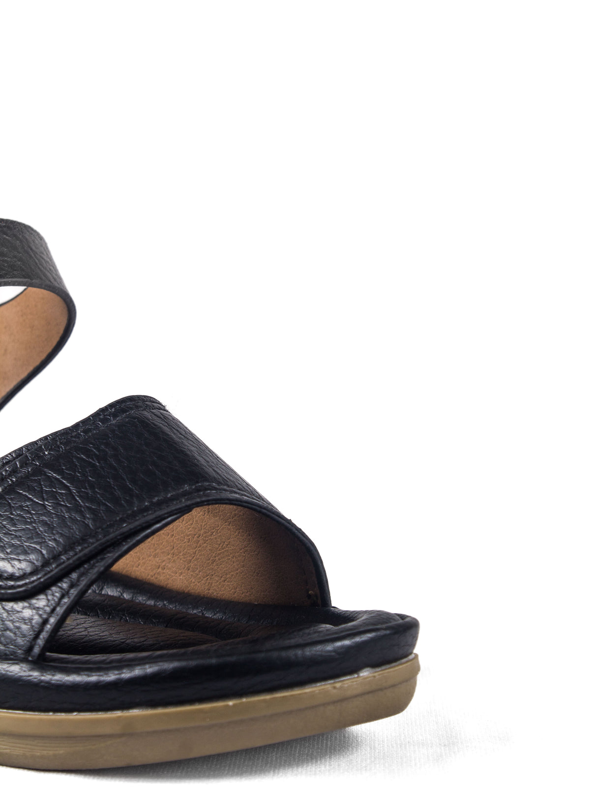 Ladies Foot Flex Platform Sandals Black
