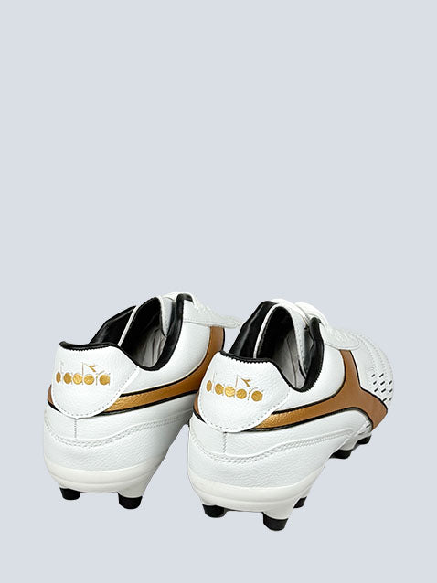 Diadora White/Gold Baleno Soccer Boot