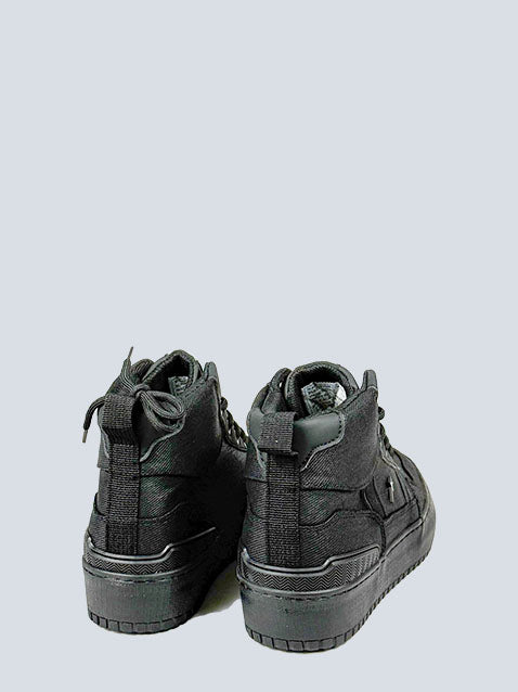 Soviet Augustine Coated Black Mono Sneaker
