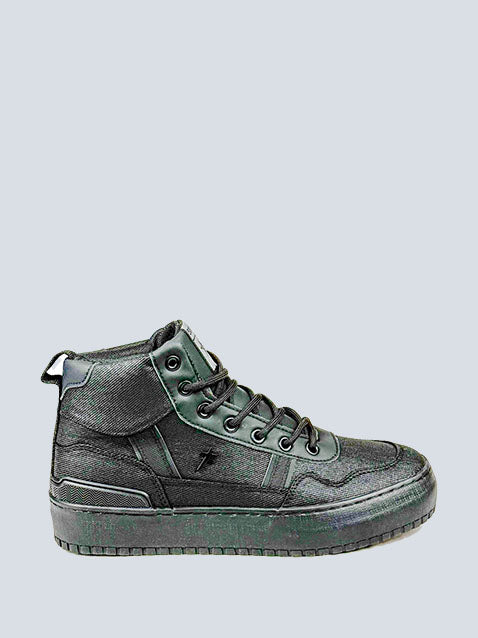 Soviet Augustine Coated Black Mono Sneaker