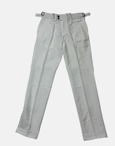 VZ Buckle Trouser Slim Fit White