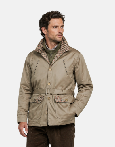 Navada Taupe Double Collar Panama Jacket