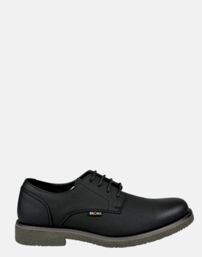 BRONX Leather Oxford Black Shoe