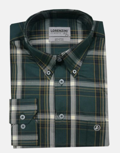 Lorenzini LS Classic Check Green Shirt