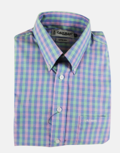 OAKMAN Multi Colour Check L/S Shirt