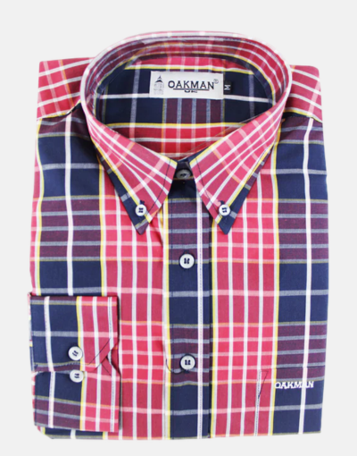 OAKMAN Red Check Regular  L/S Shirt