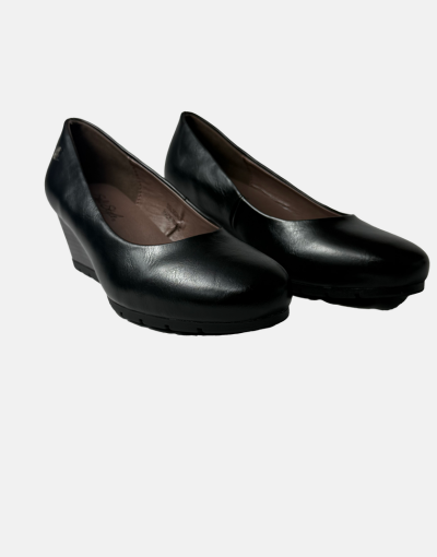 Hush Puppies Soft Mid Black Wedge