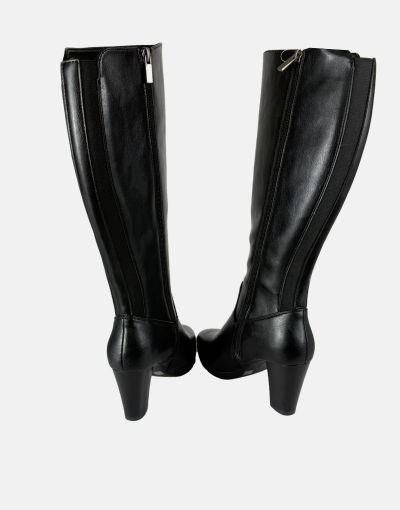 Hush Puppie Leather Soft Matana Black Boots