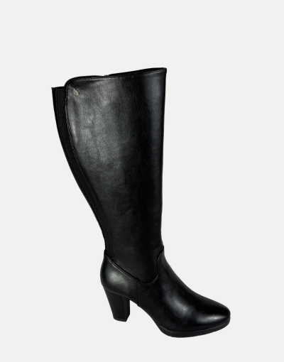 Hush Puppie Leather Soft Matana Black Boots