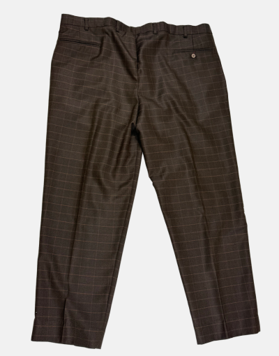 Navada 2 Pleat Executive Brown Trouser