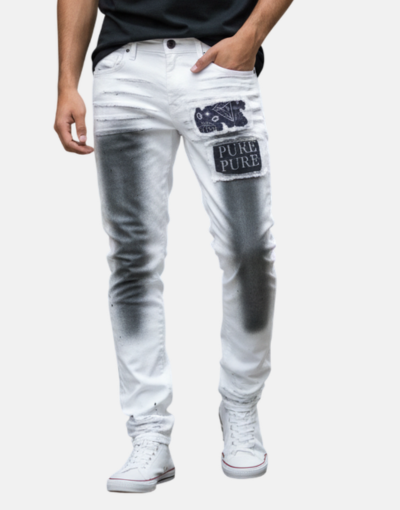 Pure Premium Rosso White Skinny Jeans