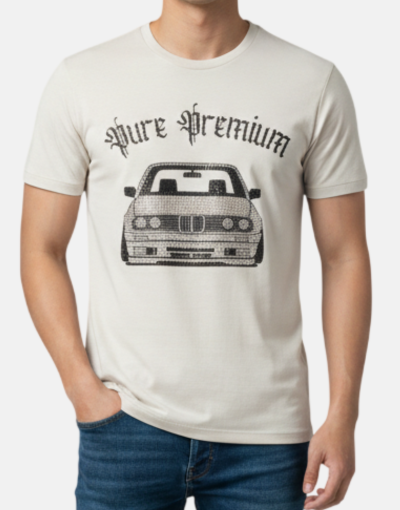 Pure Premium BMW E30 Gusheshe Cabrio Taupe T-Shirt
