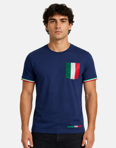Pure Premium Italian Sicily Navy T-Shirt