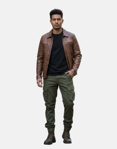 Pure Premium Giovani Olive Green Cargo Pants
