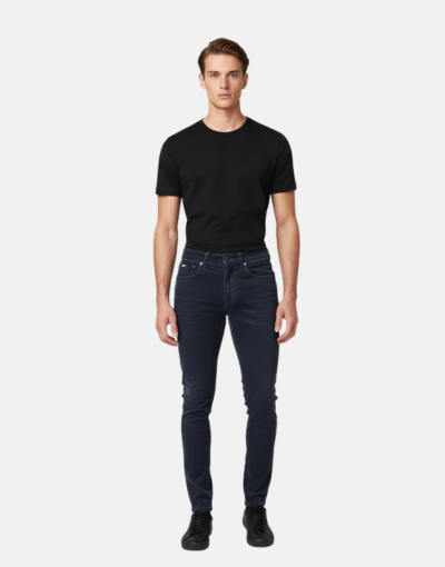 Pure Premium Wax Coated Navy Blue Fit Jeans