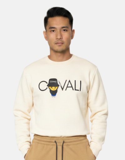 Covali Fondi Beige Cream White Sweater