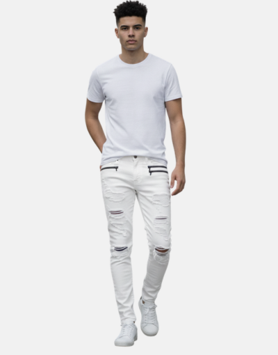 Pure Premium White Vicento Skinny Jeans