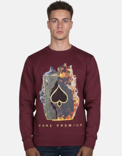 PURE PREMIUM Pino Burgundy Sweater