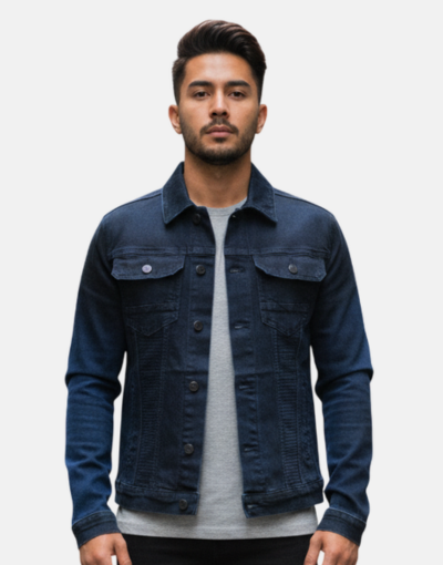 Pure Premium Denim Blue Black Jacket