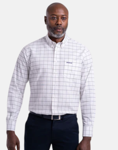 Pringle LS White Check Classic Regular Shirt