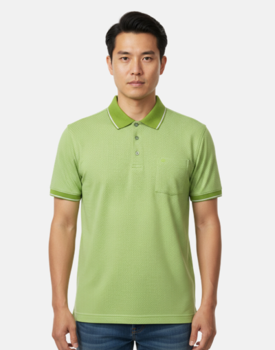 Rossini Italian Double Mercerised Cotton Lime Golfer
