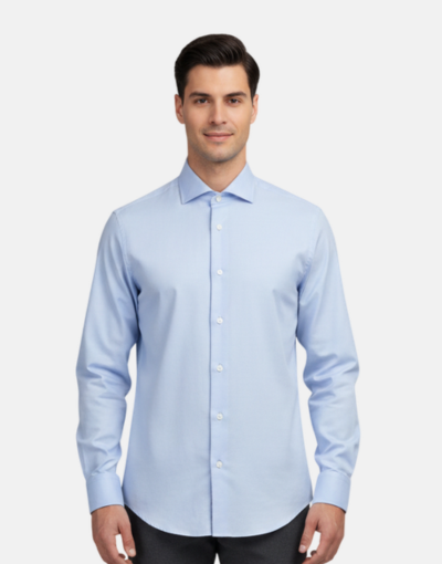 Rossini Fine Charcoal Grey Fine   LS Shirt