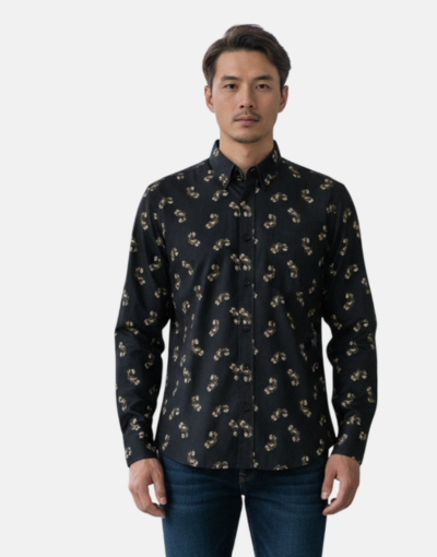 Aero Black Versace LS Shirt