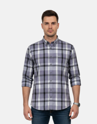 Cable LS Purple Check Shirt