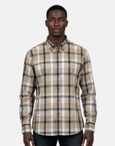 Aero Cable Stone Check Shirt