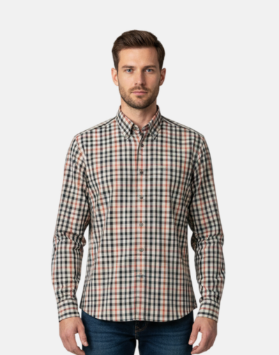 Aero Cable LS Check Burberry Shirt