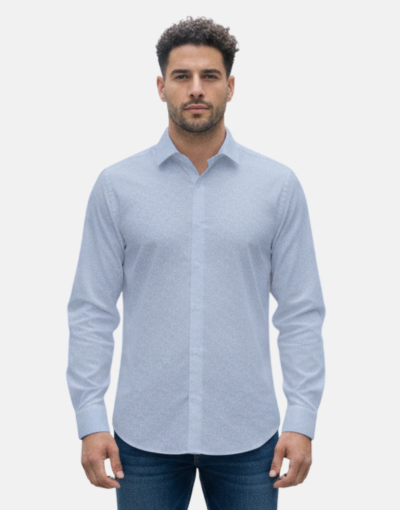 Lorenzini LS Slim Fit Sky Blue Shirt