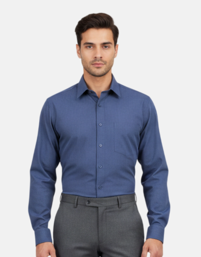 Lorenzini LS Dusty Navy Blue Shirt