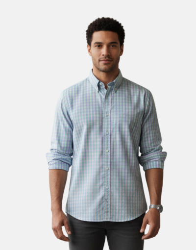 OAKMAN Multi Colour Check L/S Shirt