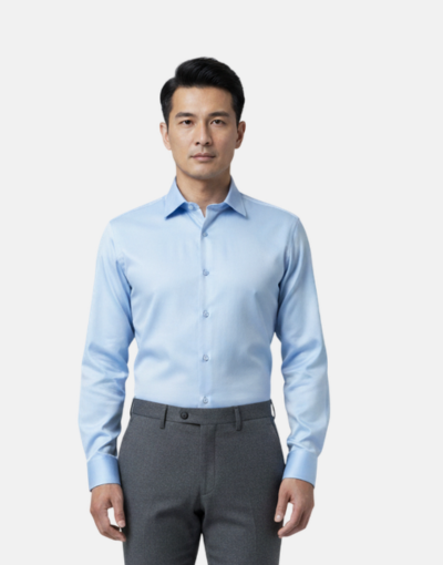 Lorenzini LS Sky Blue Slim Fit Stretch Shirt