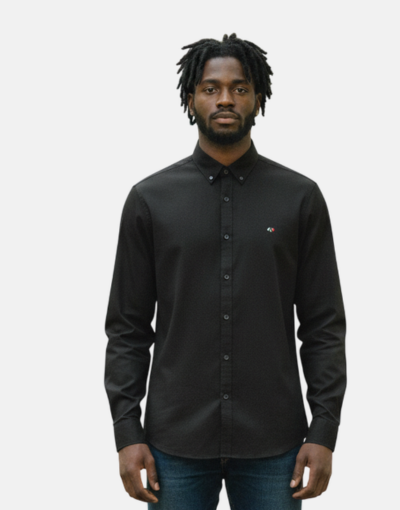 Lorenzini LS Black Gents Slim Fit Shirt