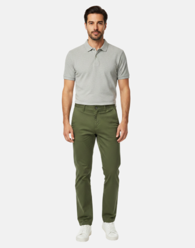 Monatic Olive Tailored Fit Chinos