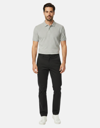 Monatic Black Tailored Fit  Black Chinos