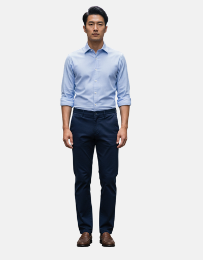 Monatic Navy Tailored Fit  Chinos