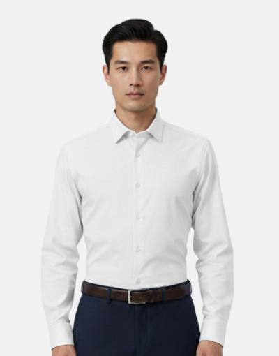 Monatic Leeds White Mens Formal Shirt