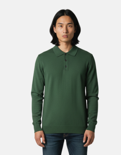 NEW GENTS Green Golfer Knitwear