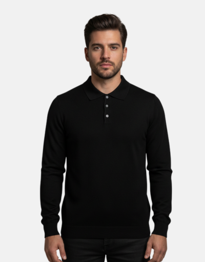 NEW GENTS Black  Golfer Knitwear