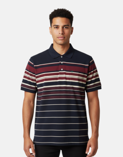 NEW GENTS Navy Multi SS Golfer