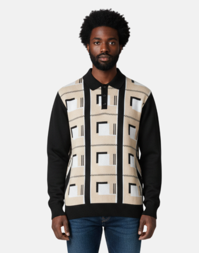 Rob Roy Black Block Golfer Knitwear