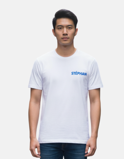 Stephan Modern White Print Tee