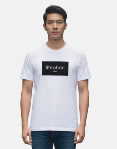 Stephan Modern White Print Tee